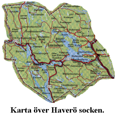 Karta över Haverö